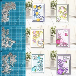 Lucky Goddess Metal Cutting Dies Large Flourish Corner Diy Scrapbooking Photo Album Decorative Embossing Paper Card Crafts