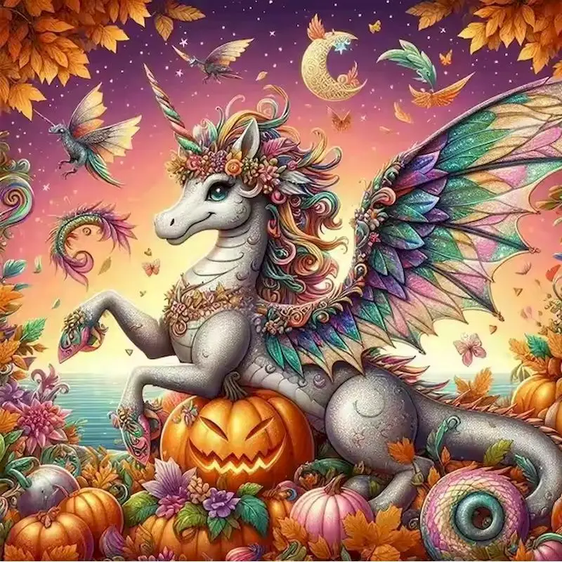 

GATYZTORY 5D Diamond Mosaic Horse Animal New Arrival Painting Pumpkin Picture Rhinestones DIY Embroidery Handicraft