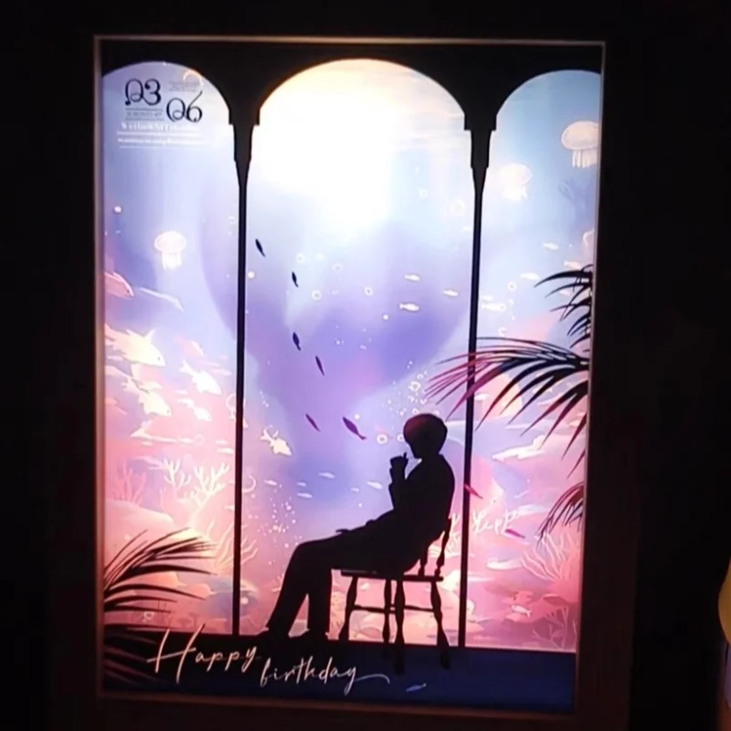 

New Anime Game Love And Deepspace Sylus 2025 Birthday Lighting Painting Doll Accessories Anime Figures Toy For Fans Gifts