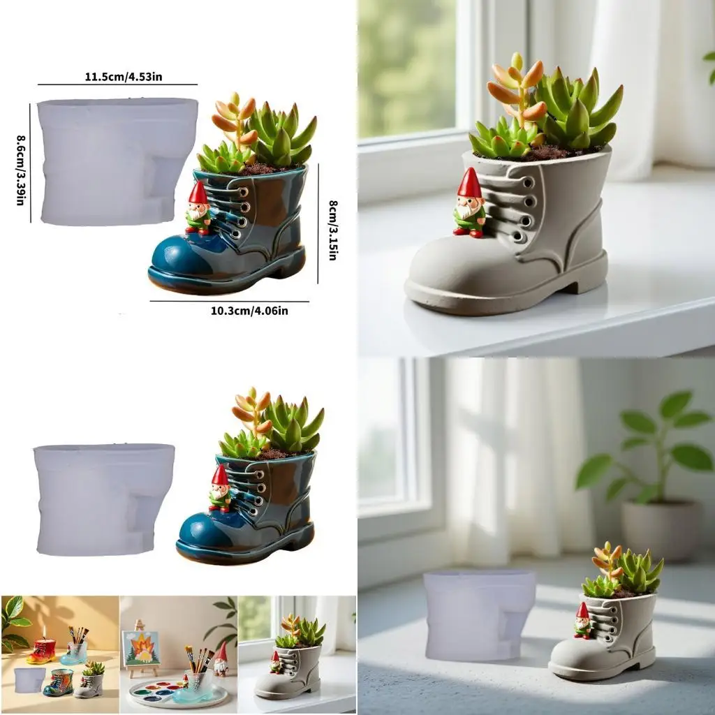 

J78F Creative Work Boot Vase Силиконовая форма