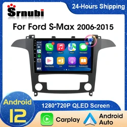 2Din Android 12 Car Radio For Ford S Max S-MAX 2007-2015 Multimedia Video Player 4G Carplay Auto Stereo GPS RDS IPS Head Unit