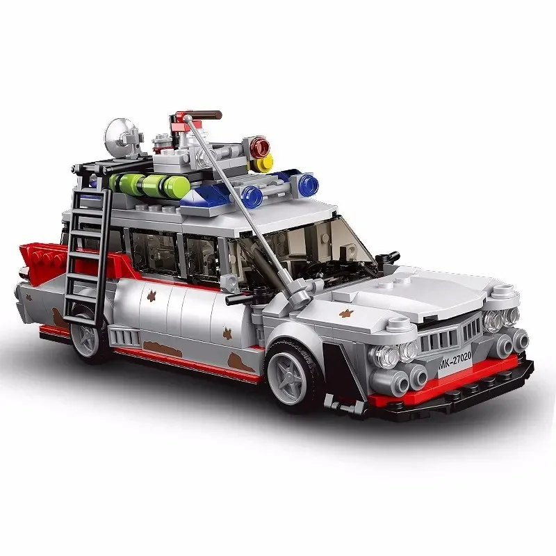 

Hot Classic Movie Ghostbusters Ecto-1 Ghost Hunter Bus Bricks Creative Car Model Building Blocks Vehicle Toys For Kids MOC Gift