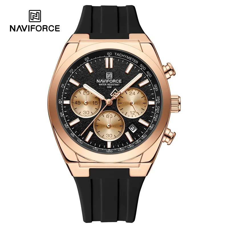 Men's Multifunctional Chronograph Silicone Strap Watch