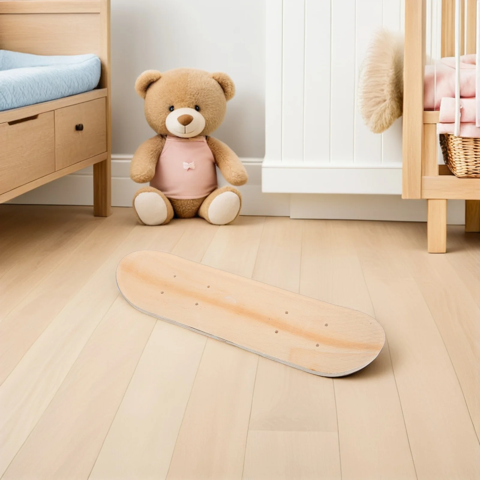 

3Pcs 's Skateboard Blank 7 Layer Wooden Deck Double Tail Plain Skateboard Decks for DIY Painting Art Craft