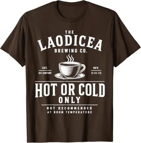 The Laodicea Brewing Co. Heiß- oder Kaltgetränk-T-Shirt mit Bibelvers-Spielerei, Y2K Lukewarm Christlicher Glaube Spruch T-Shirt, Neuheit Geschenk Mode – Detail 8