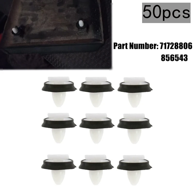 

50Pcs Auto Accessories Parts For Fiat For Ducato 71728806 Exterior Side Molding Massage Lower Door Trim Clips Practical Durable