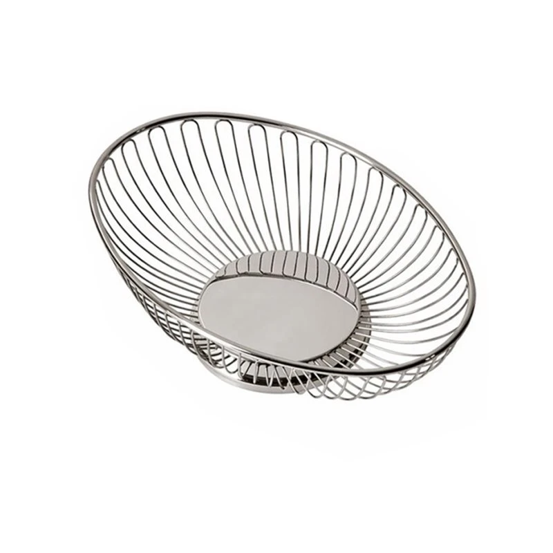 ABVC Metal Bowl Vegetable Holder Decorative Stand Bread, Snacks, Households Items Storage Stainless Steel Bread Basket