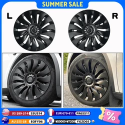 4PCS Hub Cap for Tesla Model Y 19-Inch Wheel Cap Performance Replacement Automobile Hubcap Full Rim Cover Accessories 2018-2024