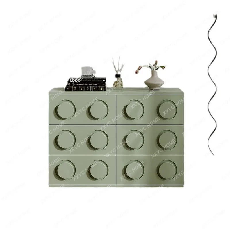 SsS20  Lacquered bedroom solid wood chest of drawers combined living room drawer storage cabinet complete assembly