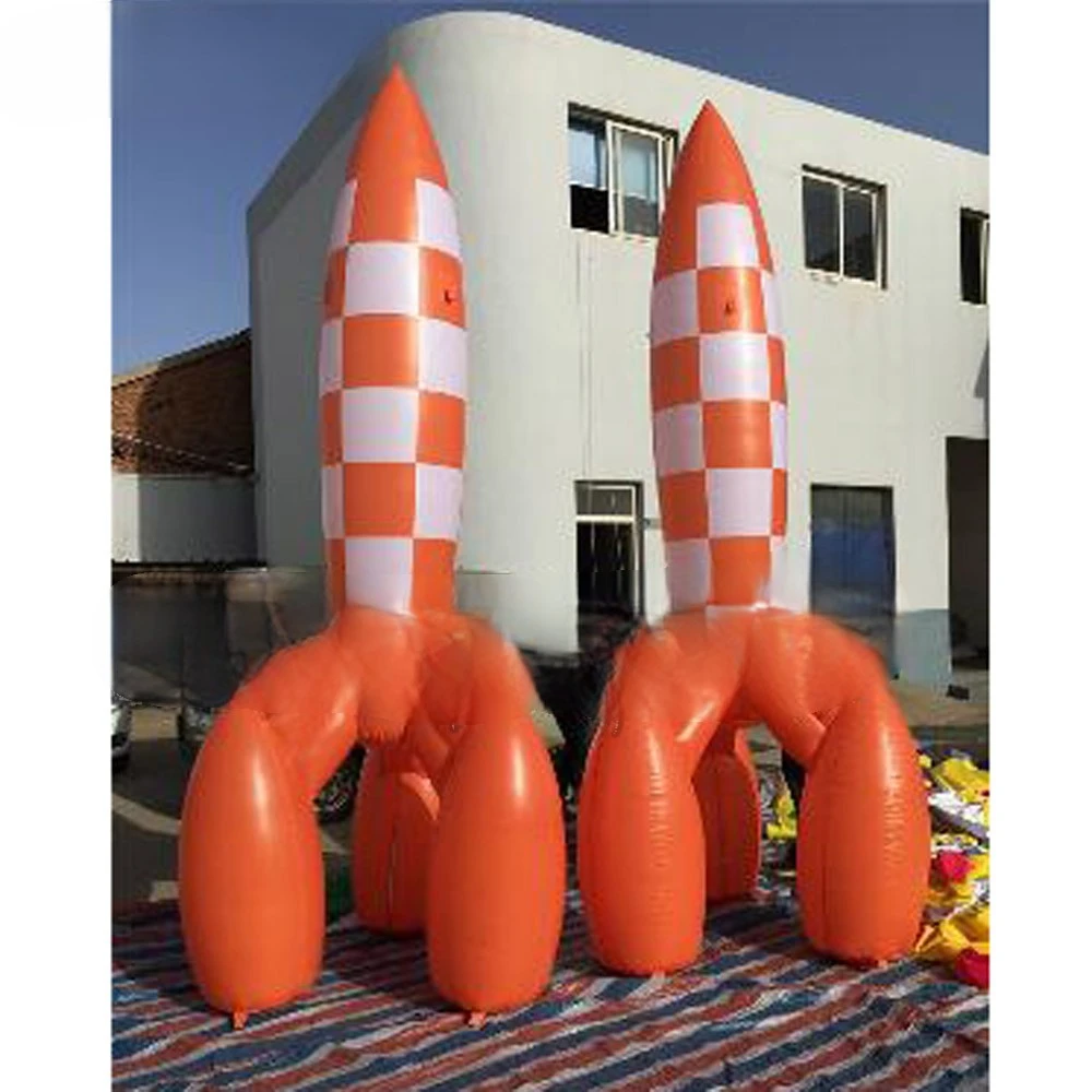 fireworks model Inflatable  (with blower) for outdoor decoration military blimp missile rocket show fashion space theme