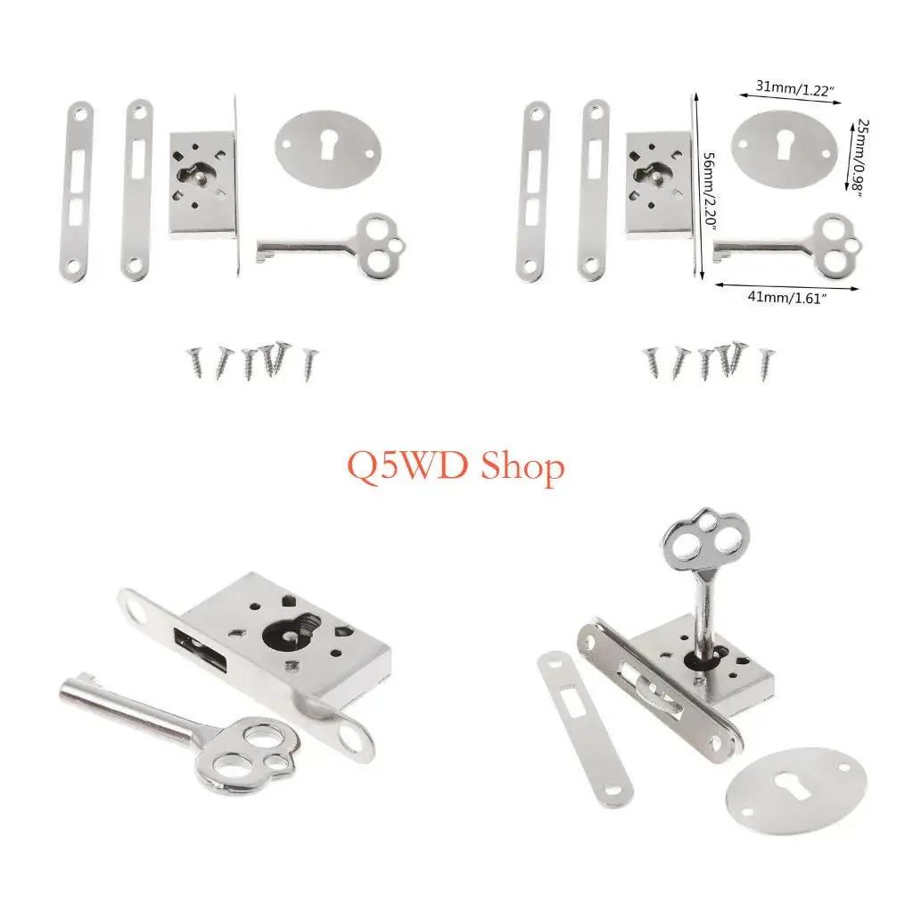 Khóa ngăn kéo cổ điển Q5WD với khóa đồ cổ nhỏ hộp nhỏ