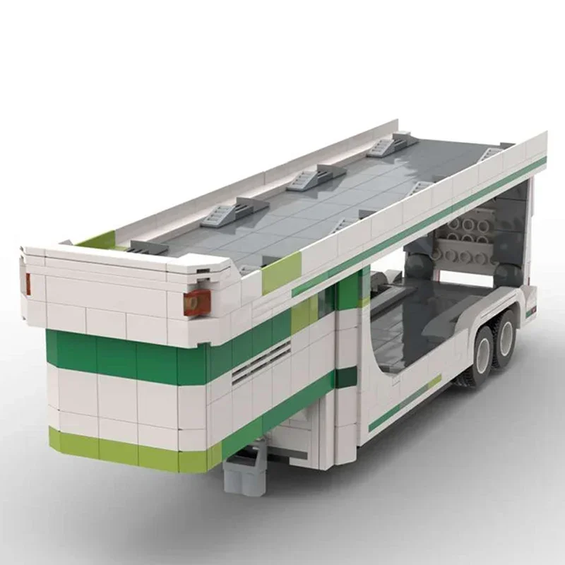 Série de veículos urbanos moc tijolos de construção carro transportador modelo tecnologia blocos modulares construção diy montagem brinquedos presentes