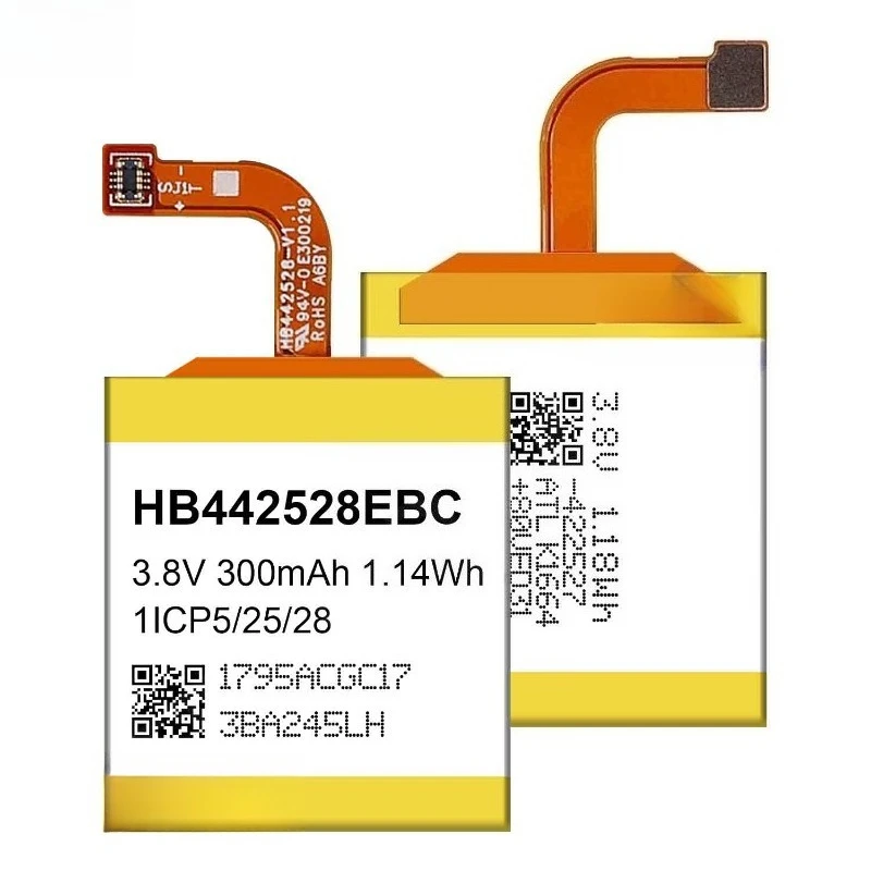High Quality HB442528EBC Replacement Watch Battery 3.8V 300mAh For HUAWEI Watch 1 Brand New