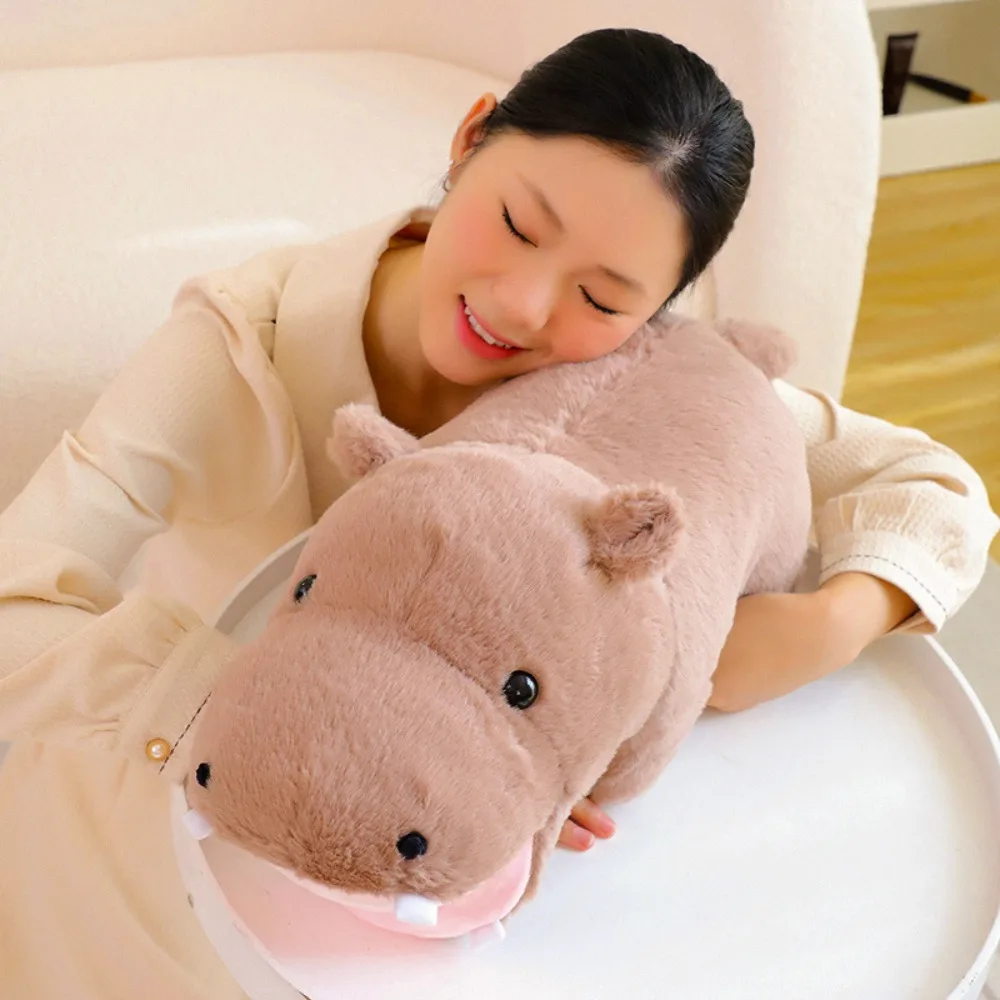 The Bouncy Pig Moo Deng Plush Toys Cute Stuffed Angry Baby Hippo Doll Cartoon Collection Hippo Doll Plush Toy Home Decor