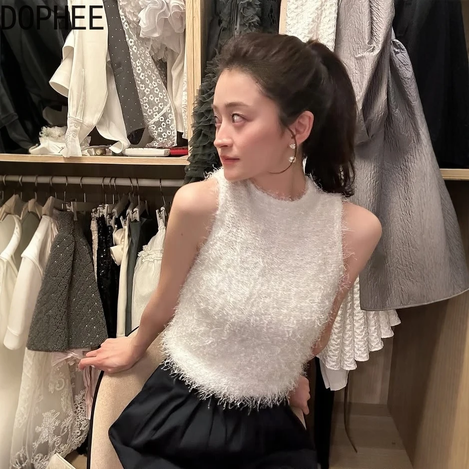 

Японские весенне-осенние эластичные трикотажные рубашки без рукавов, женские водолазки для похудения, базовый топ, элегантный женский укороченный свитер, топ