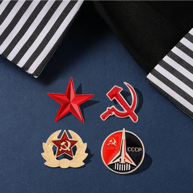 CCCP Enamel Pin Custom Cold War Badge USSR Brooches for Bag Lapel pin Buckle Vintage Jewelry Gift for Military Fans Friend