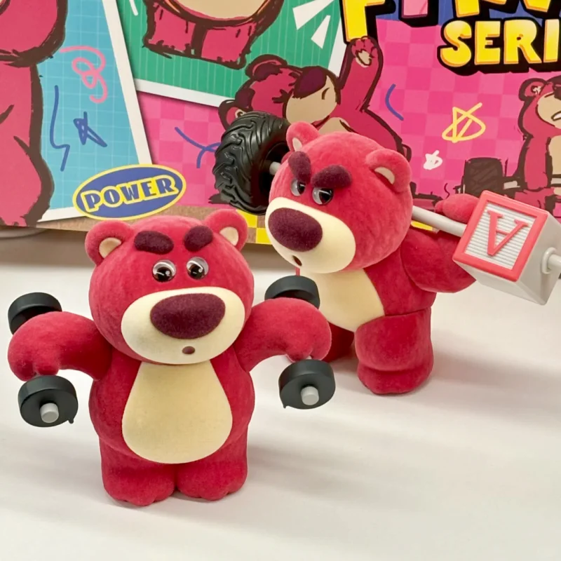 

Аутентичные клубничные медведи, фитнес-серия, слепая коробка, изысканные и интересные игрушки, модные коллекционные фигурки, украшение для рабочего стола