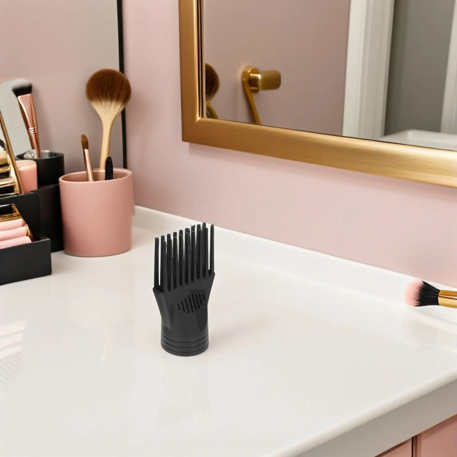 Accesorio de peine concentrador para secador de pelo negro, herramienta de estilizado universal para salón, para alisar y desenredar el cabello.
