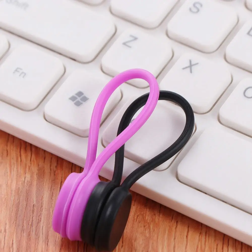 5PCS Silicone Fabric Clips Set Colorful Durable Fabric Huggers Versatile Magnetic Cable Ties Crafting Gifts