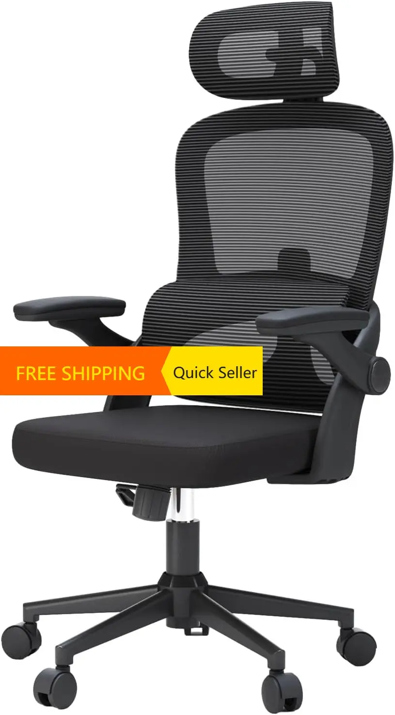 

Эргономичное офисное кресло, офисное кресло с регулируемой по высоте поясничной опорой, домашнее кресло для рабочего стола с высокой спинкой и 3D-подлокотниками, компьютерное кресло