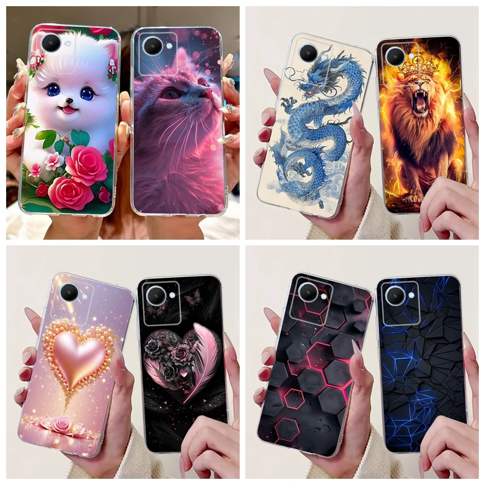 For Realme C30 Case Realme Narzo 50i Prime Cover Cute Cartoon Shockproof Soft Silicone Phone Cover For Realme C30S RMX3690 Coque