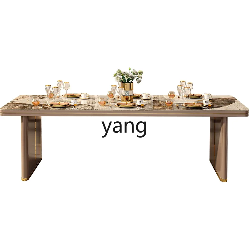 XYY light luxury dining table and chair combination family dining table villa high-end club western restaurant