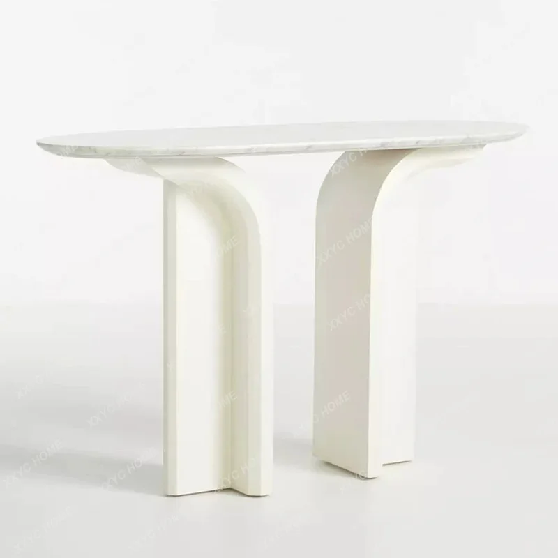 Luxury Entryway Table Italian Minimalist Mid Century Modern Sintered Stone Console Table