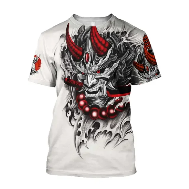 

Japanese Samurai T-Shirts Tattoo 3D Print Streetwear Men Women Casual Fashion Oversized T Shirt Harajuku Kids Tees Tops Clothing