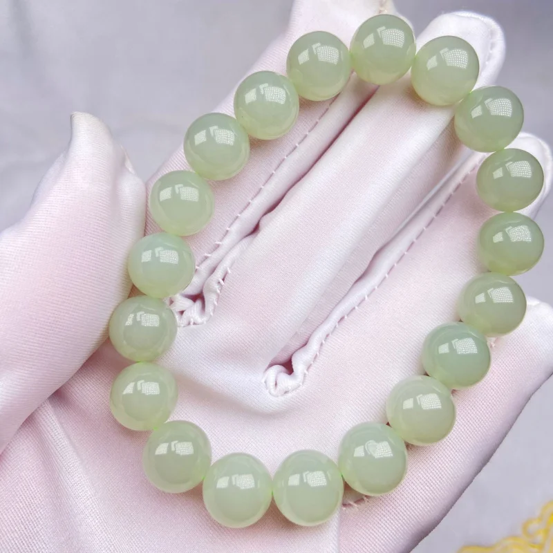 

Natural Qinghai Material 10M Hetian Jade National Trend Bracelet Necklace Beads
