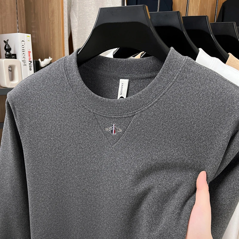 2025 Autumn New Bee Logo Dralon Commuting Office Casual Fashion Long Sleeve Sweatshirt T-Shirt