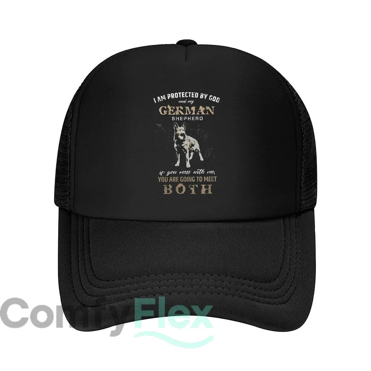 German Shepherd Dog GSD Classic Mesh Baseball Cap Casual Hat Outdoor  For Womens Unisex Female