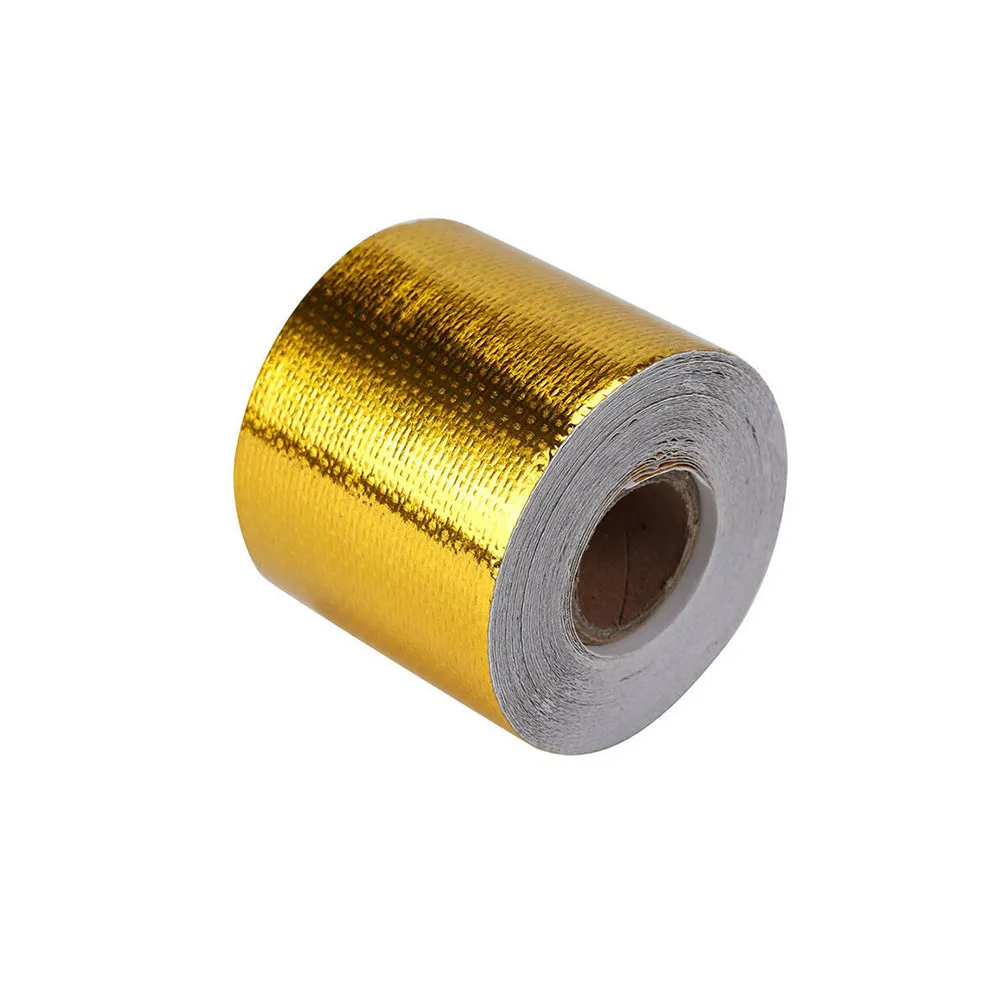 50Mm X 0.2mm X 10M Professional Thermal Insulation Band Reusable Flexible Heat Intake Wrap for Car Motorcycle Boat Engine