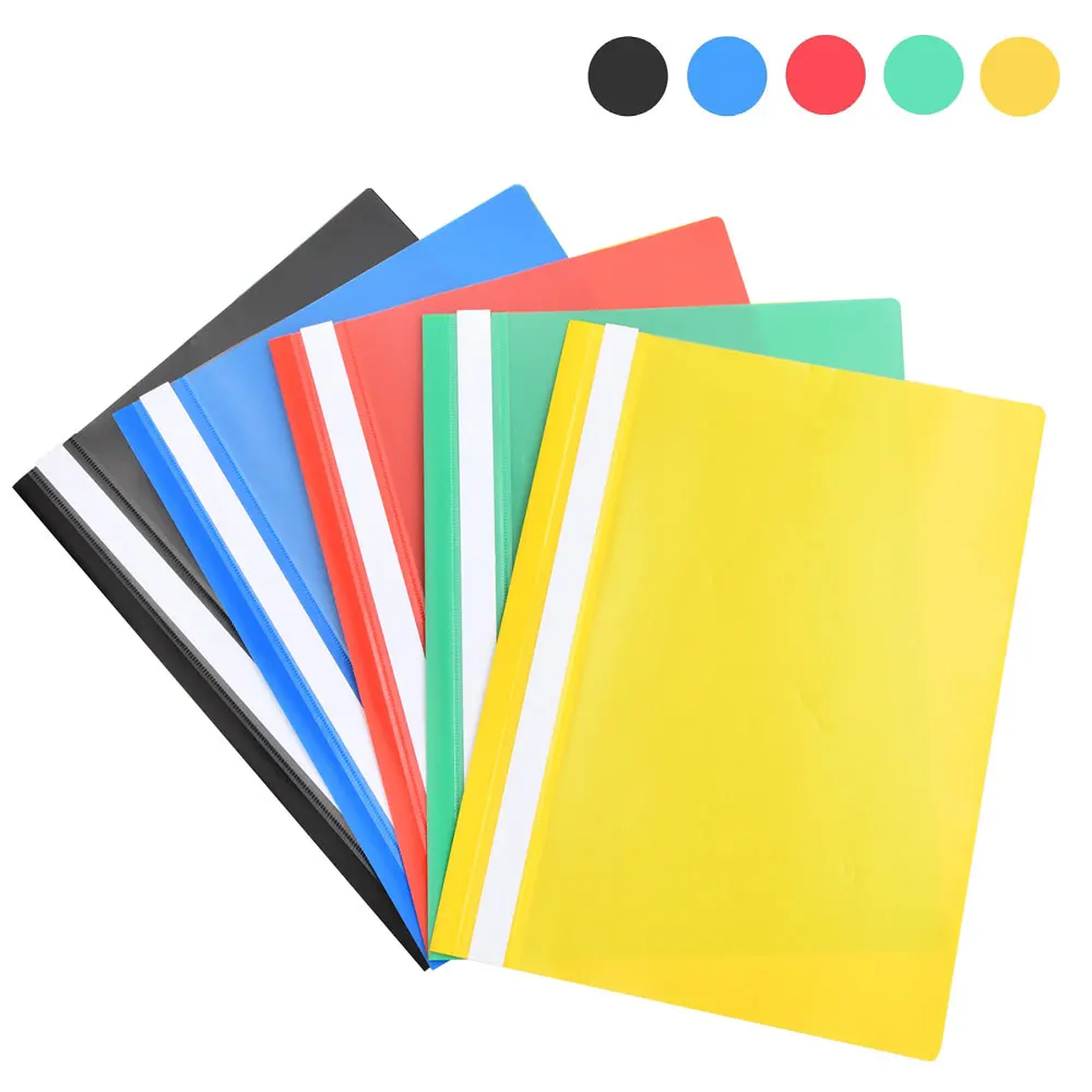 

Набор из 5 папок для проектов, пластиковые папки формата А4, прозрачная обложка, зажимы для переплета с двумя отверстиями, специально для хранения документов.