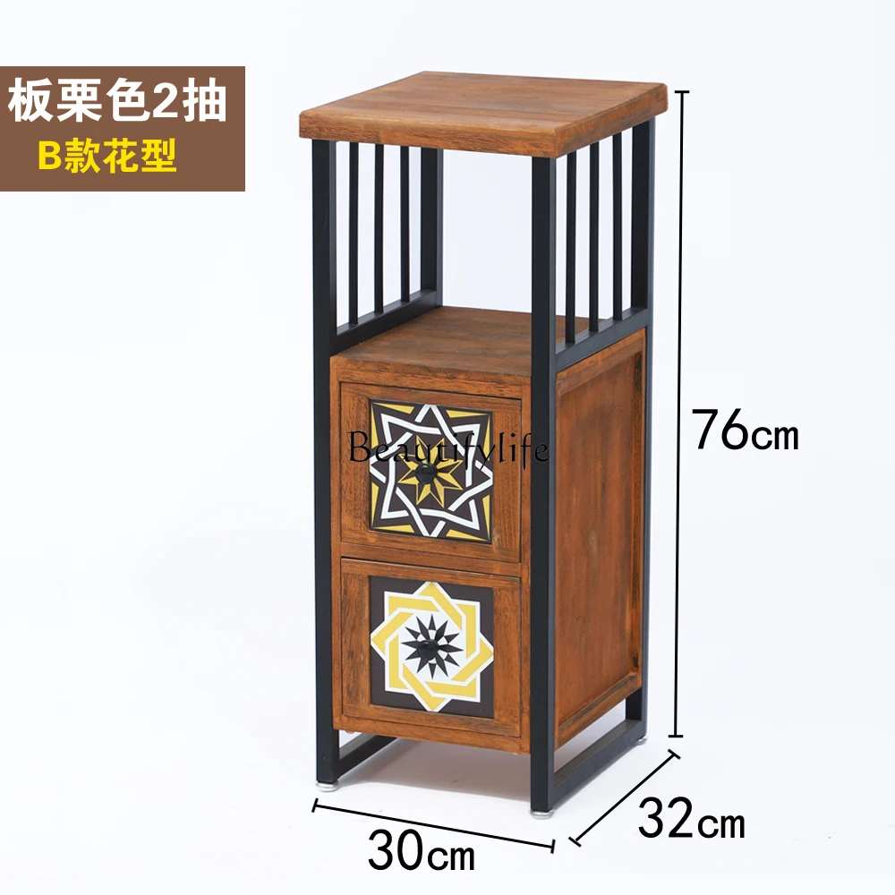 American Country Retro Storage cassettiera soggiorno Gap Storage Rack