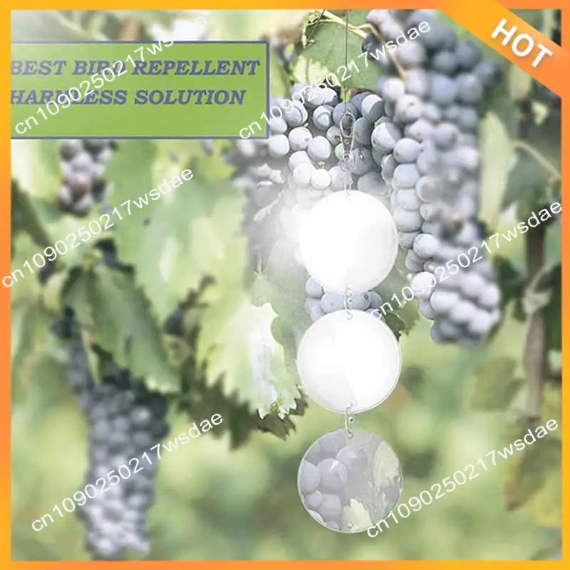 

X08A Модернизированный зеркальный отражающий репеллент для птиц Модернизированный набор дисков для отпугивания птиц Высокоотражающие двусторонние отражатели птиц