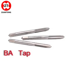 ZUANTONG HSSE BA Tap Standard Straight groove Thread taps Hand Screw Hand Tap 1BA 2BA 3BA 4BA 5BA 6BA 1PCS