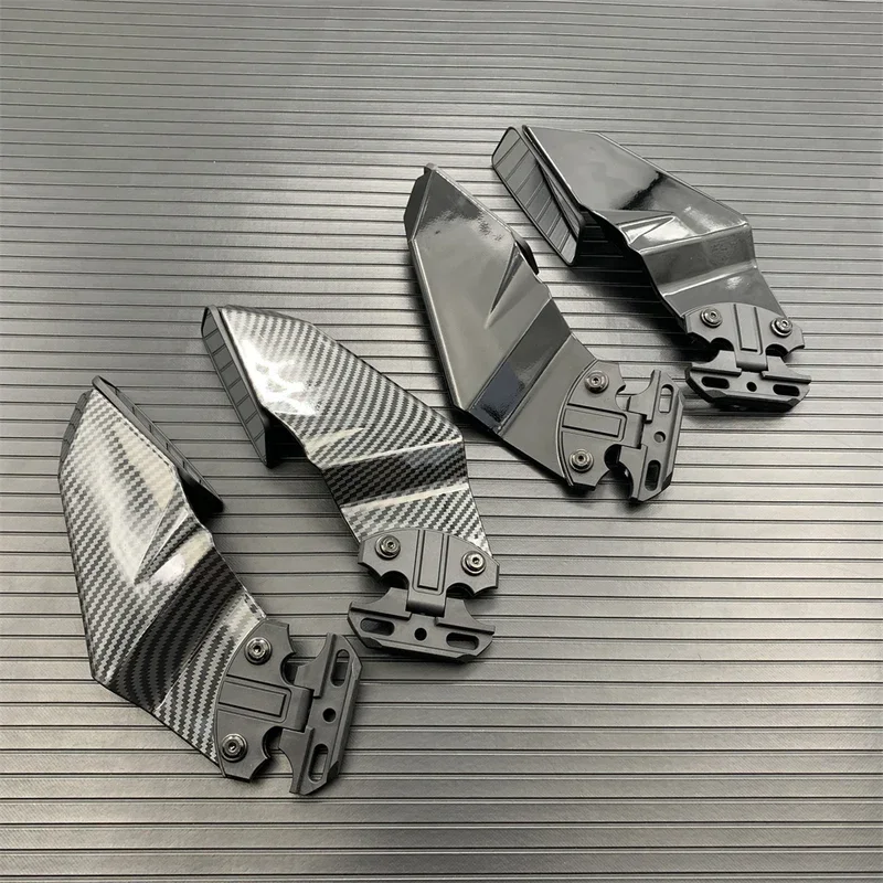 

Pair For KAWASAKI ZX-6R ZX6R ZX 6R Universal Motorcycle Adjustable Side Wing Spoiler Fairing With Rear View Mirror