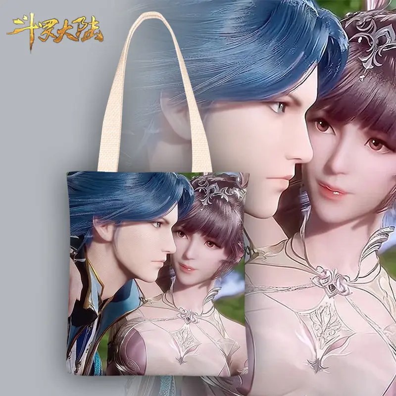 2025 NEW Anime Doula Continent Canvas Shoulder Student Printing Portable Crossbody Handbag Side Bag Ladies Gifts