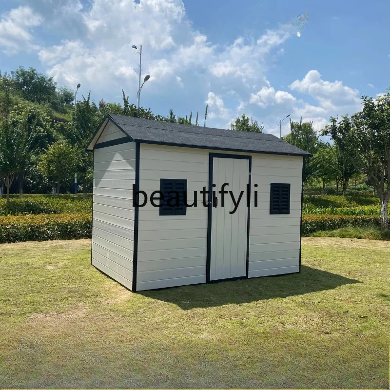 

Outdoor Mobile Garden Storage Shed Outdoor Sunproof Anti-corrosion Storage Cabinet Tool Room Courtyard Assembly
