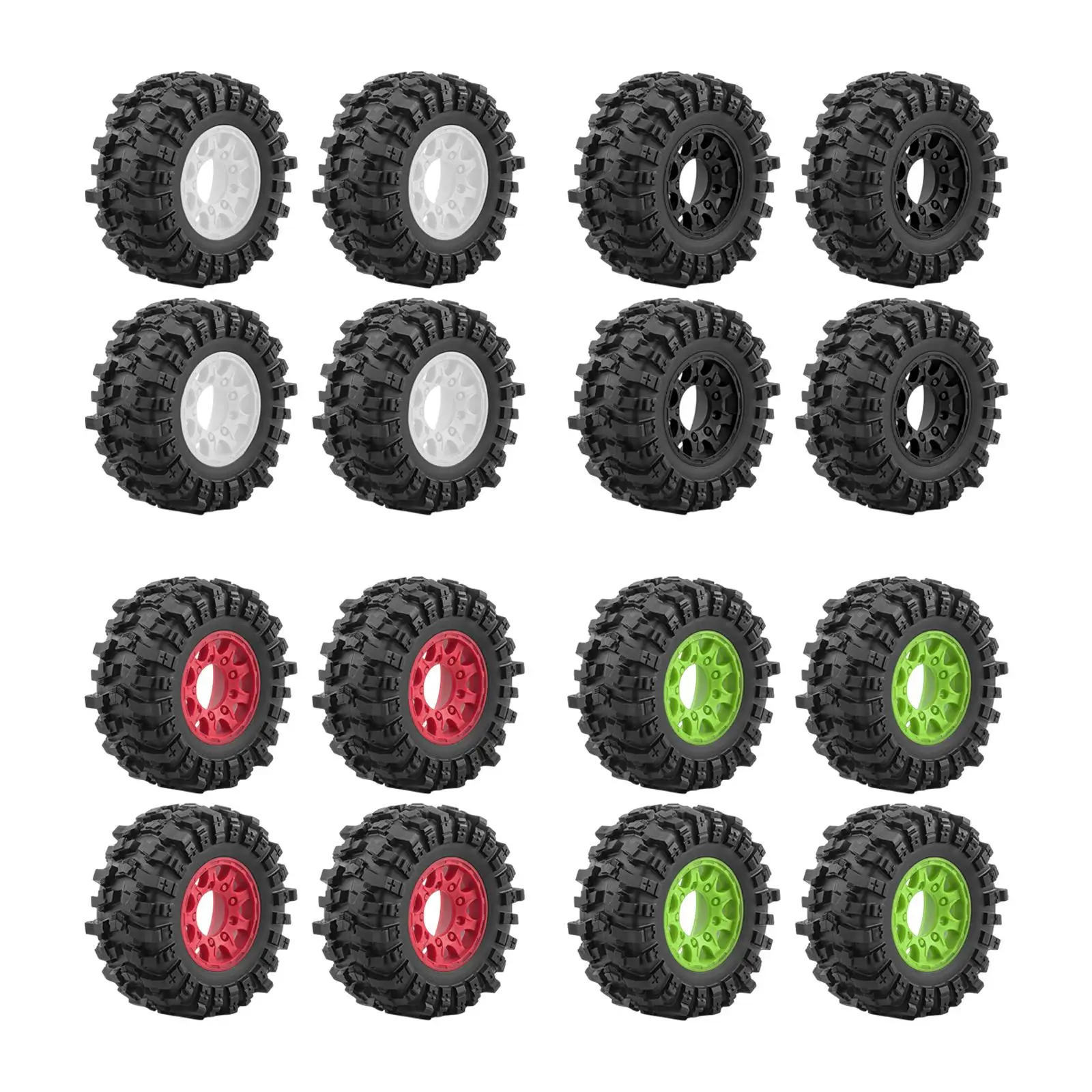 4 piezas de repuesto mejorado, adaptador de 12mm, 14mm, 17mm incluido, ruedas RC, neumáticos, 24mm hexagonal, accesorio DIY para 1/10 Slash Senton