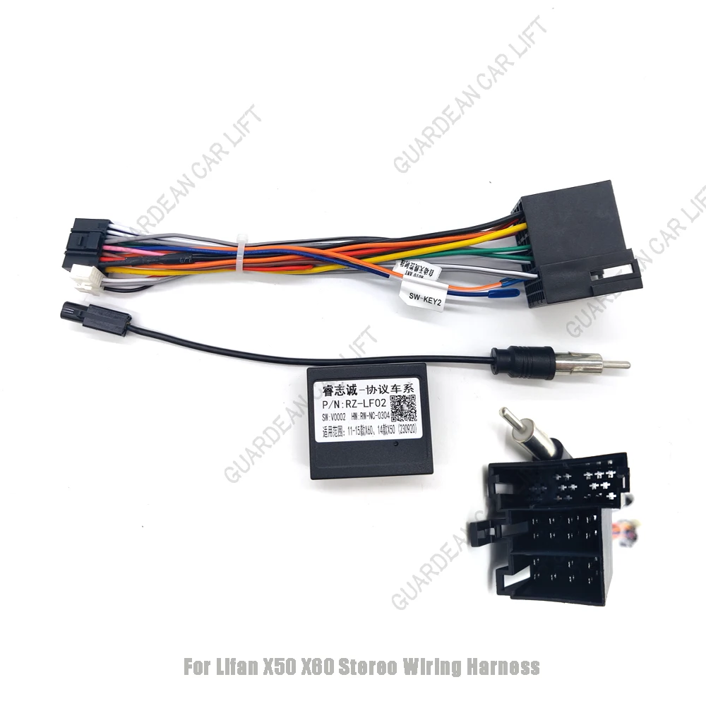 Car Audio 16PIN Android Power Cable Adapter With Canbus Box For Lifan X50 X60 Stereo Wiring Harness Plug