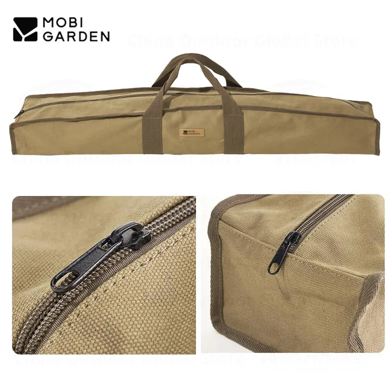 MOBI GARDEN Camping Tent Pole Storage Bag Portable Support Canopy Pole Handbag Wear-Resistant Canvas Bag Camping Accessories