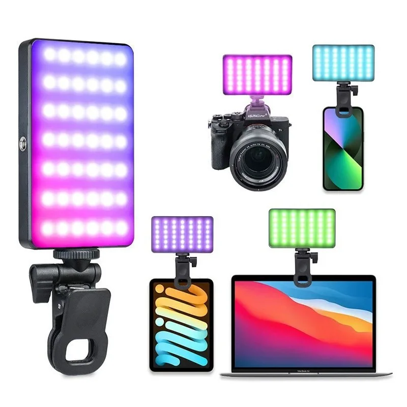 W140RGB Symphony mobile phone beauty live stream filling light square pocket light, full color led atmosphere lighting