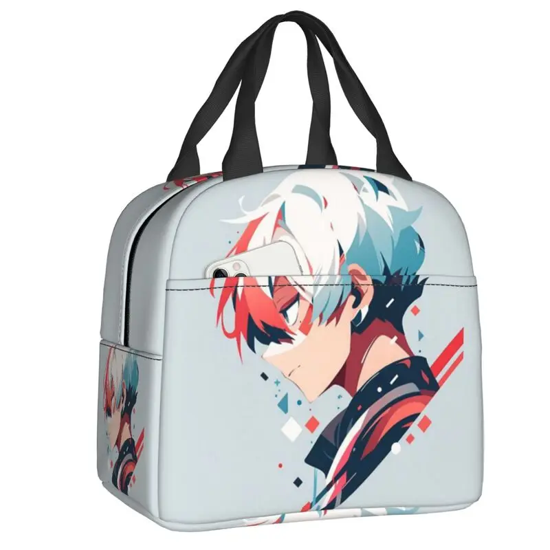 

Custom My Hero Academias Insulated Lunch Bag for Women Resuable Thermal Cooler Bento Box Office Picnic Travel