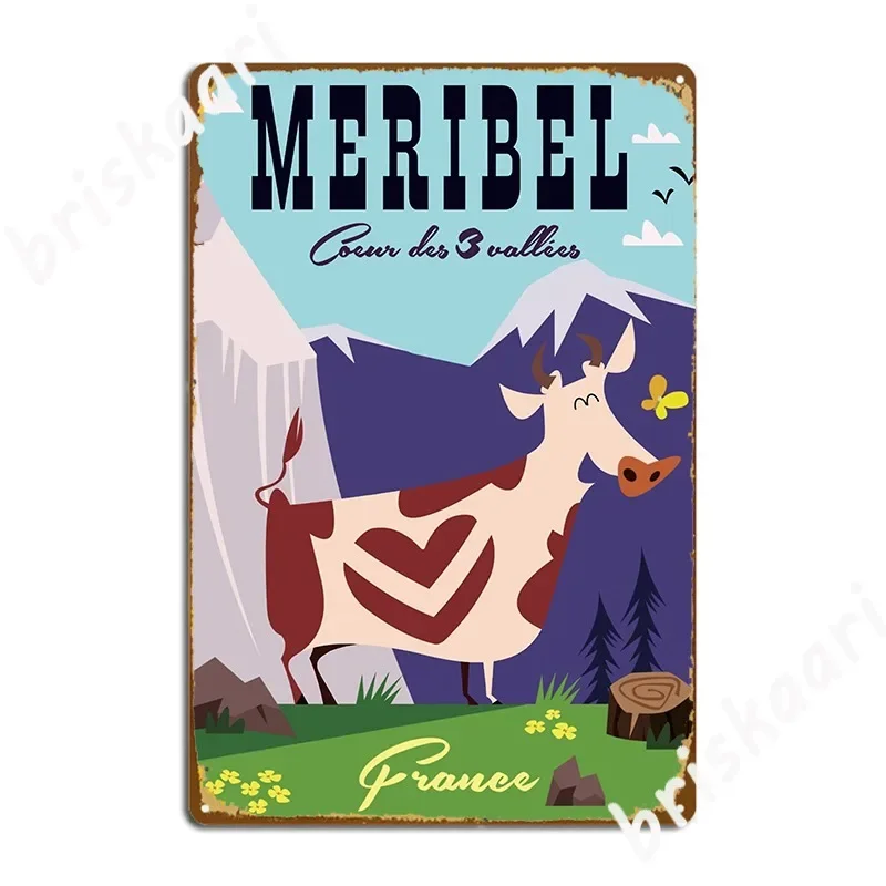 Meribel Poster Metal Sign Club Party Printing Plaques Club Bar Tin Sign Poster