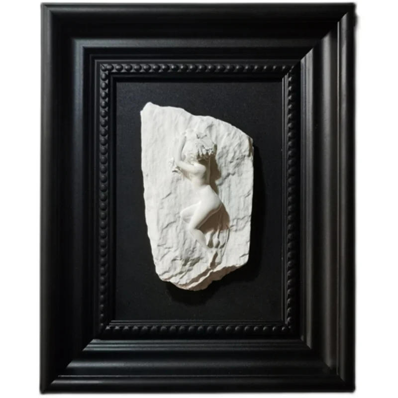 Light luxury concrete three-dimensional relief sculpture decorative painting Dionysus priestess