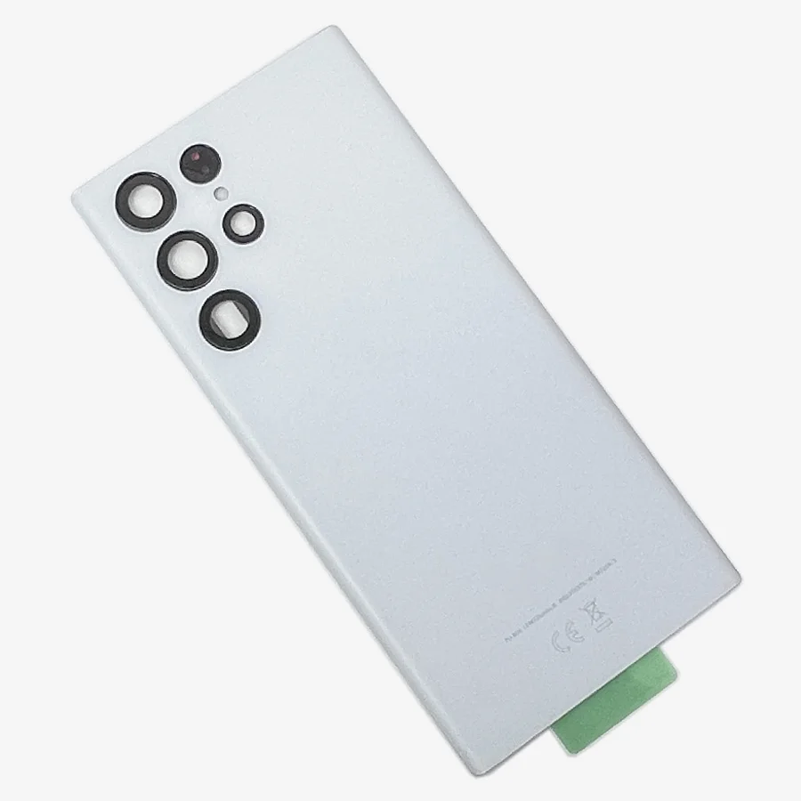 Cubierta trasera de cristal para Samsung Galaxy S22 Ultra 5G, carcasa dura de repuesto para batería trasera, cubierta de carcasa trasera con adhesivo