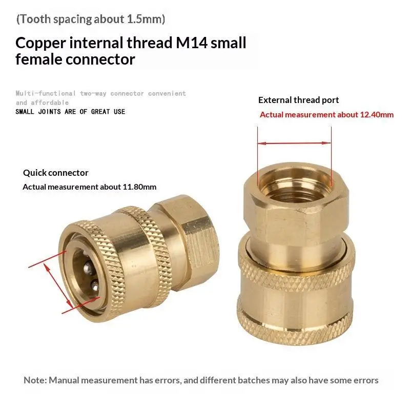 M14 X 1.5 Male Female Quick Connector Set Rust Resistant Leak Proof for Outdoor Garden Watering Pressure Pipe Fittings