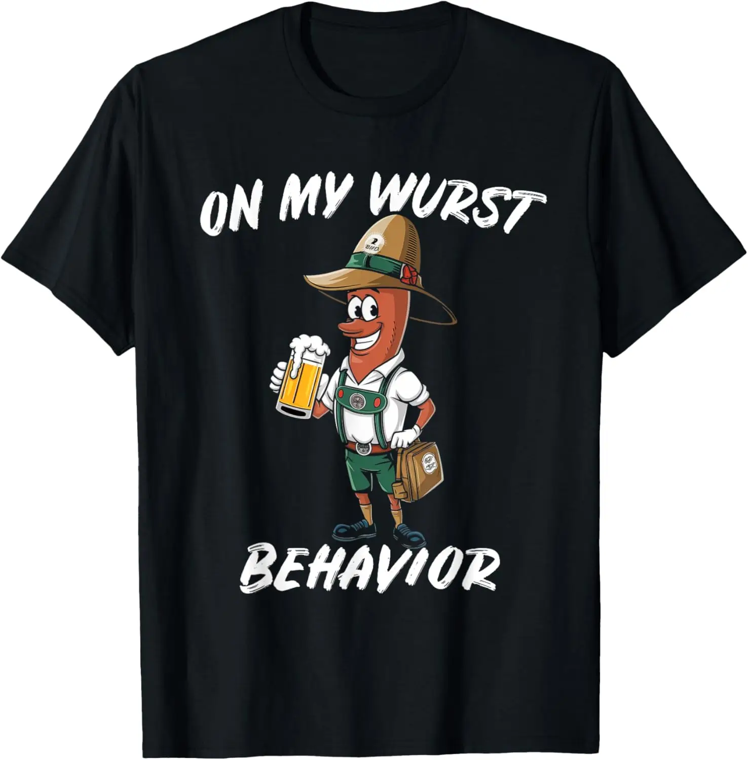 Oktoberfest On My Wurst Behavior Gift: Boys & Mens Graphic T-Shirt