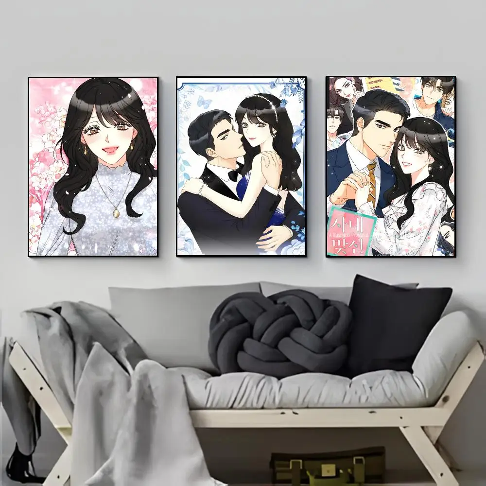 Sweet Whimsical Romantic A-A Business Proposal Poster Elegant Indoor Artwork Design & Contemporary Home Decor